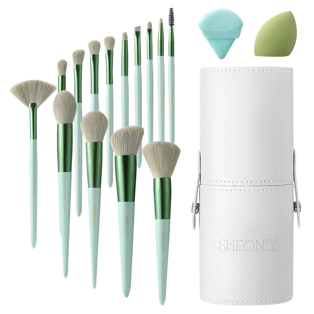 Livingandhome Professional Makeup Brush Set 14 Pcs for Foundation Powder Concealers Eye Shadows Blush
