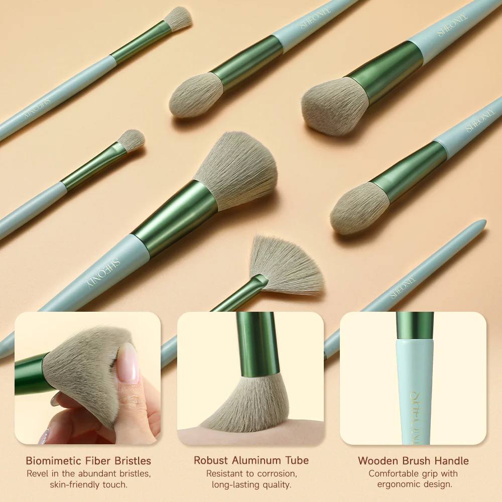 Livingandhome Professional Makeup Brush Set 14 Pcs for Foundation Powder Concealers Eye Shadows Blush - Image 5