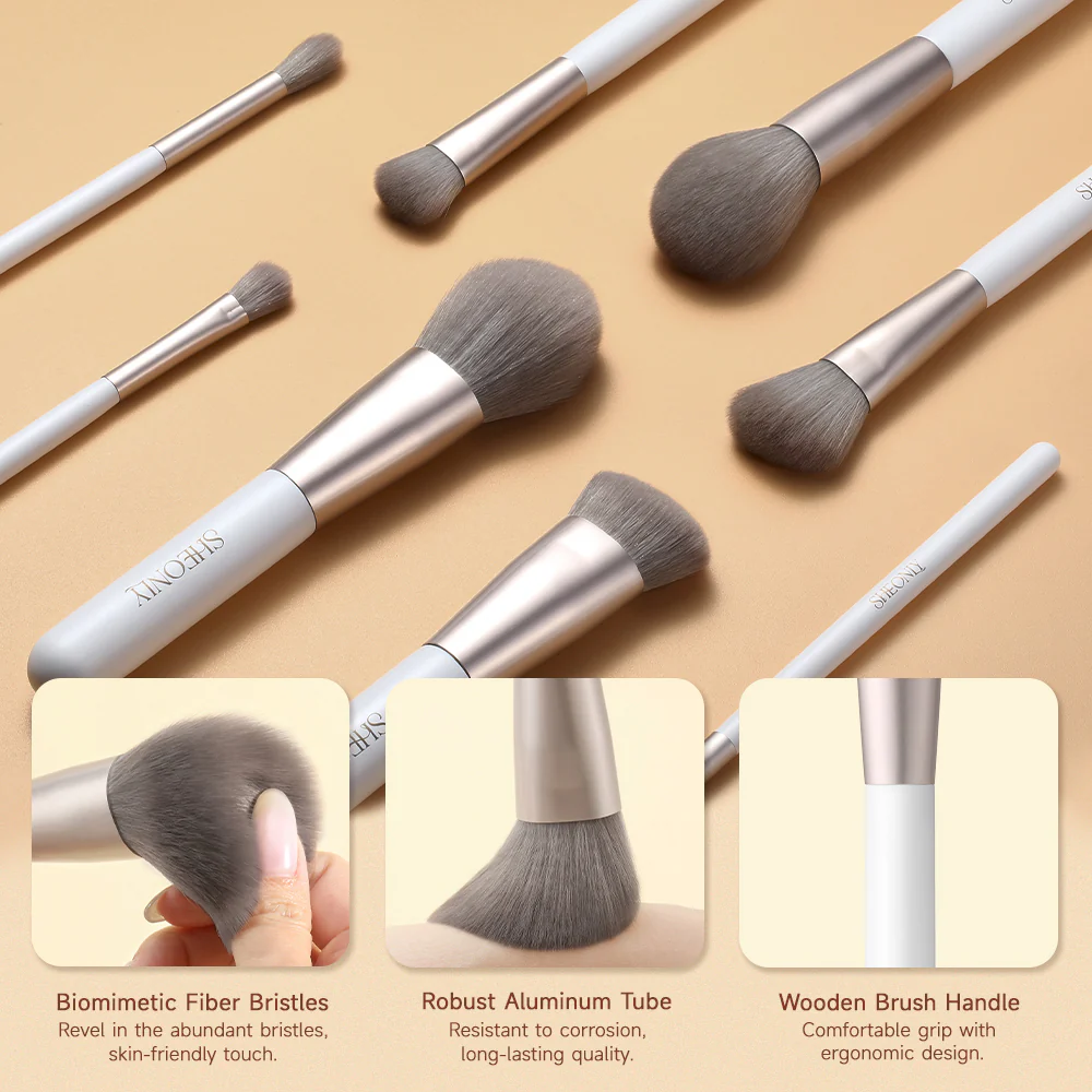 Livingandhome Professional Makeup Brush Set 18 Pcs For Foundation Powder Concealers Eye Shadows Blush - Image 5