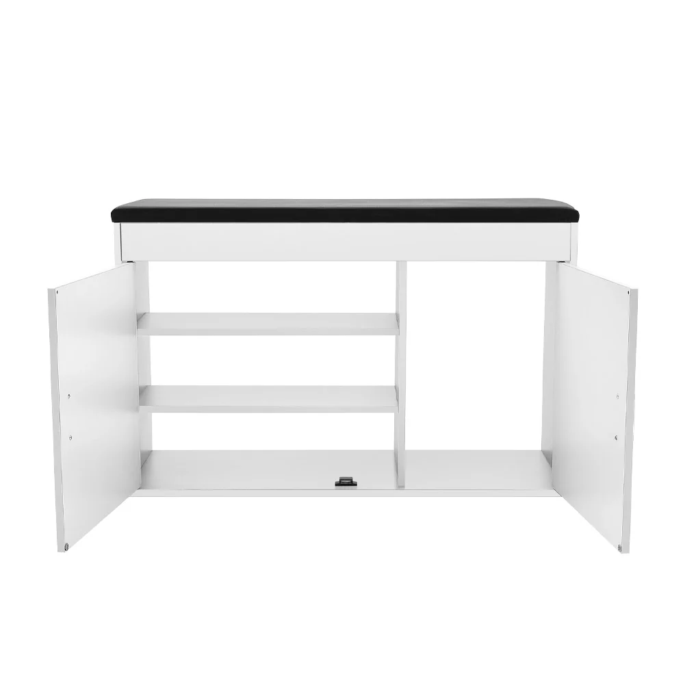 Livingandhome PU Leather Seat Shoe Storage Bench - Image 5