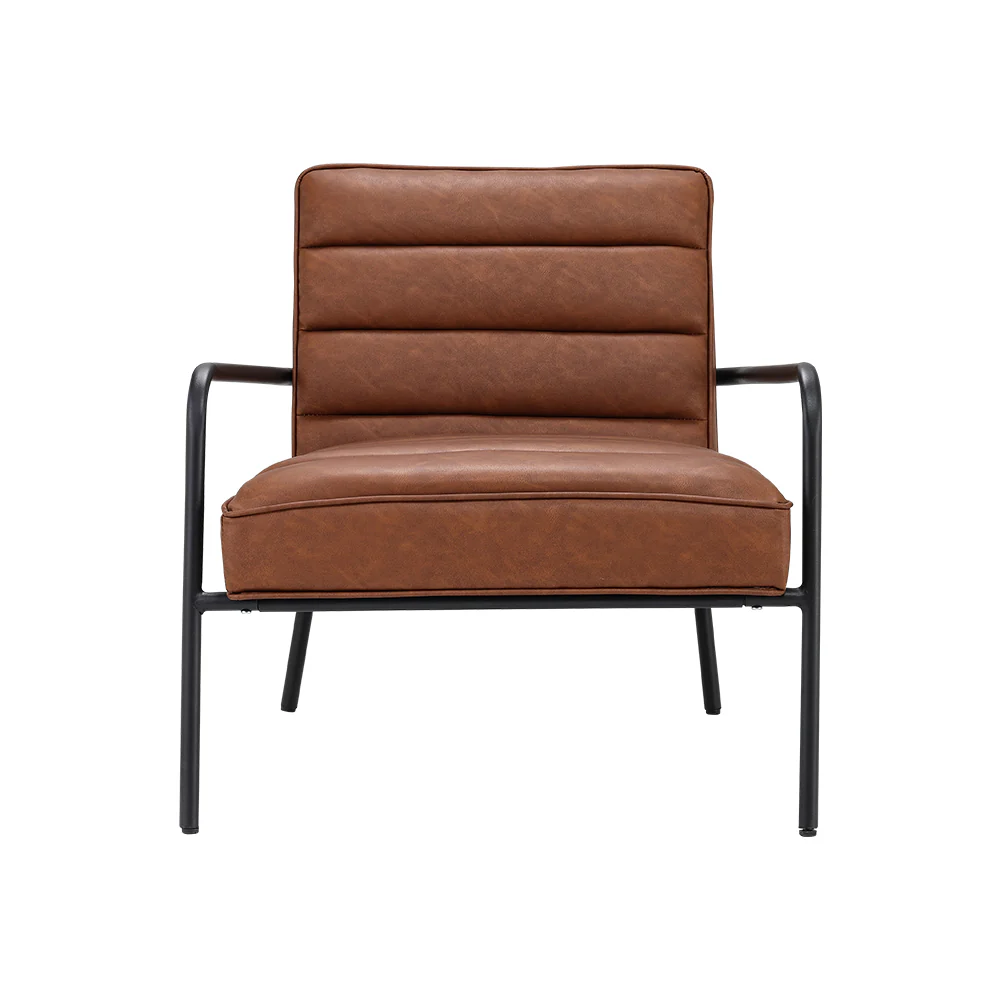 Livingandhome PU Leather Upholstered Accent Chair - Image 3