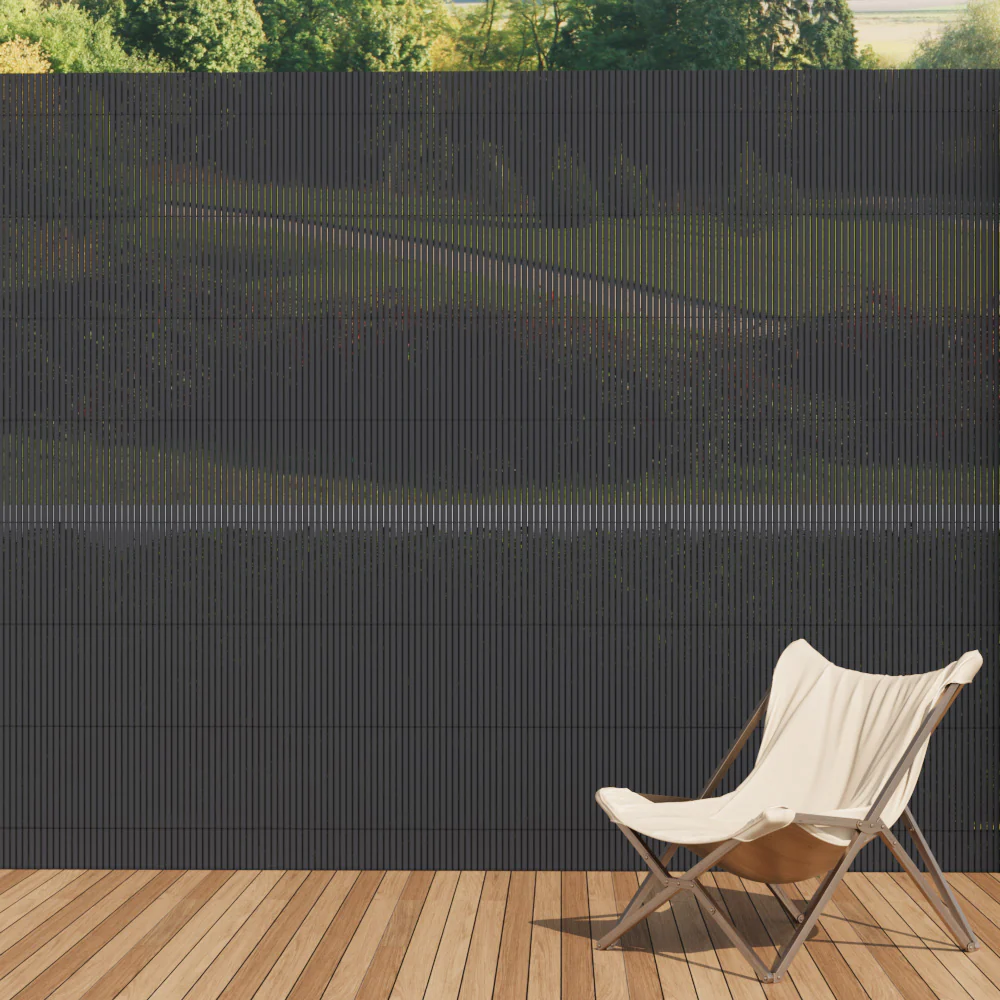 Livingandhome PVC Privacy Fence, Sun-blocked Screen Panels, Blindfold For Balcony - Image 2