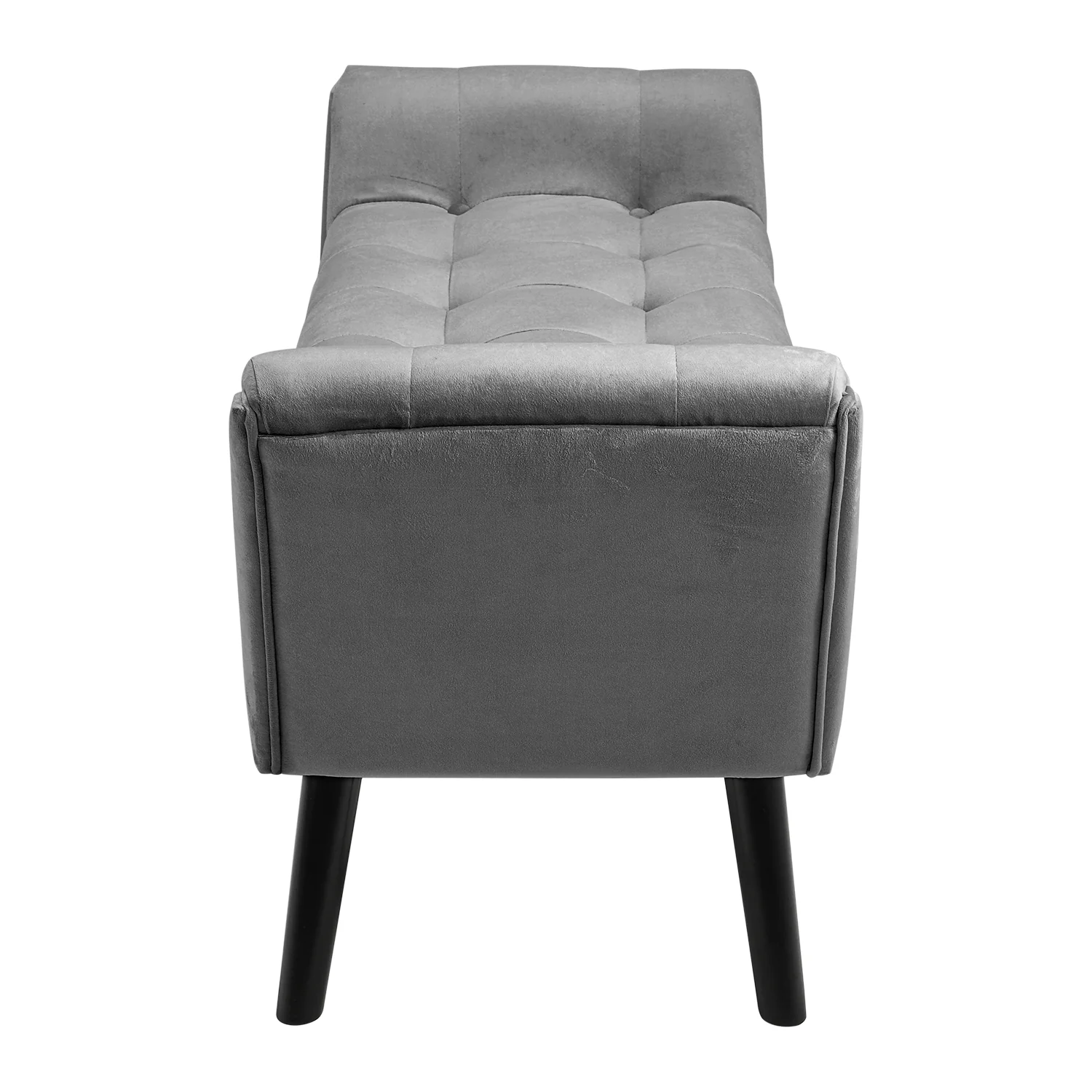 Livingandhome Raised Arm Velvet Bed End Bench - Image 4