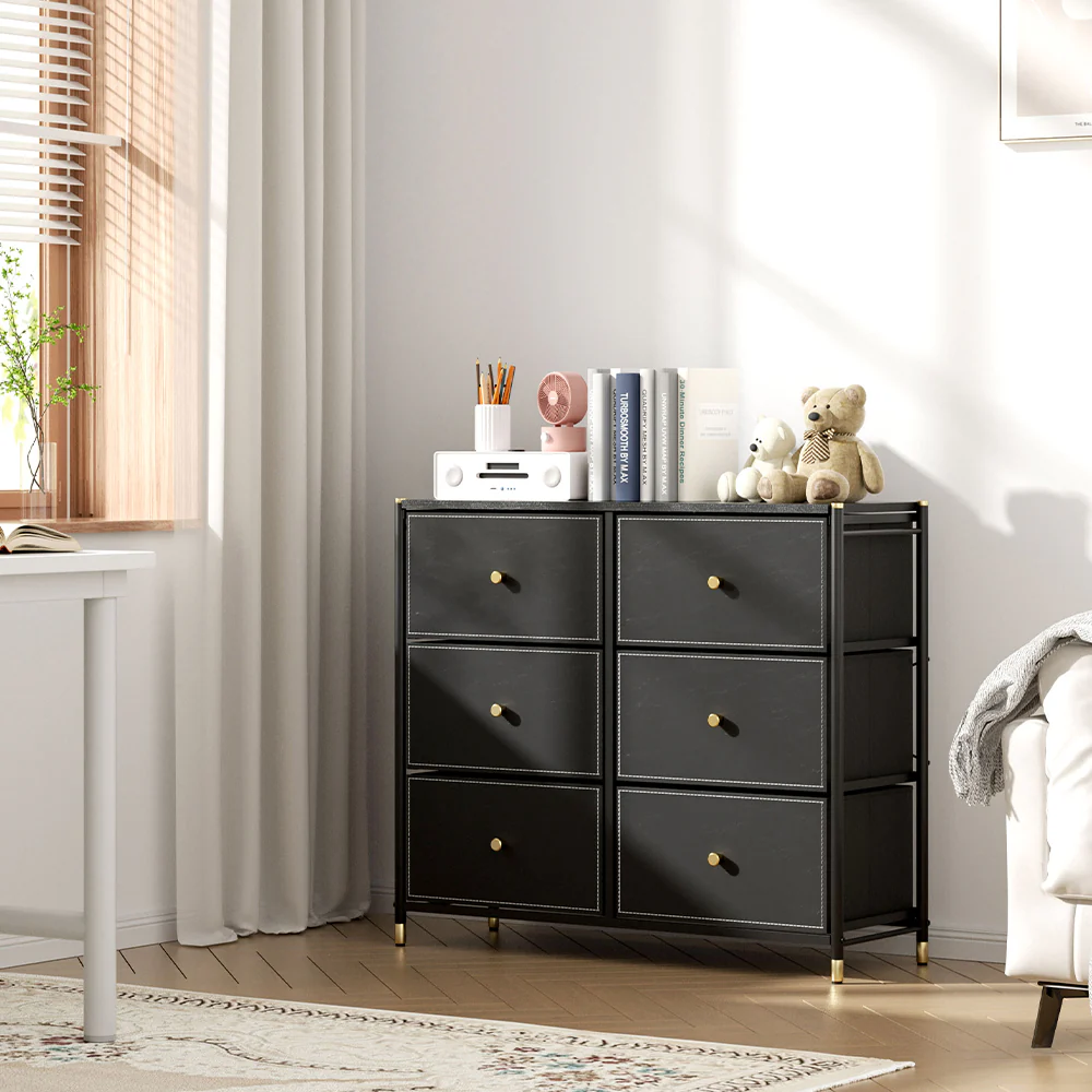 Livingandhome Rectangular Storage Cabinet with Metal Frame - Image 2