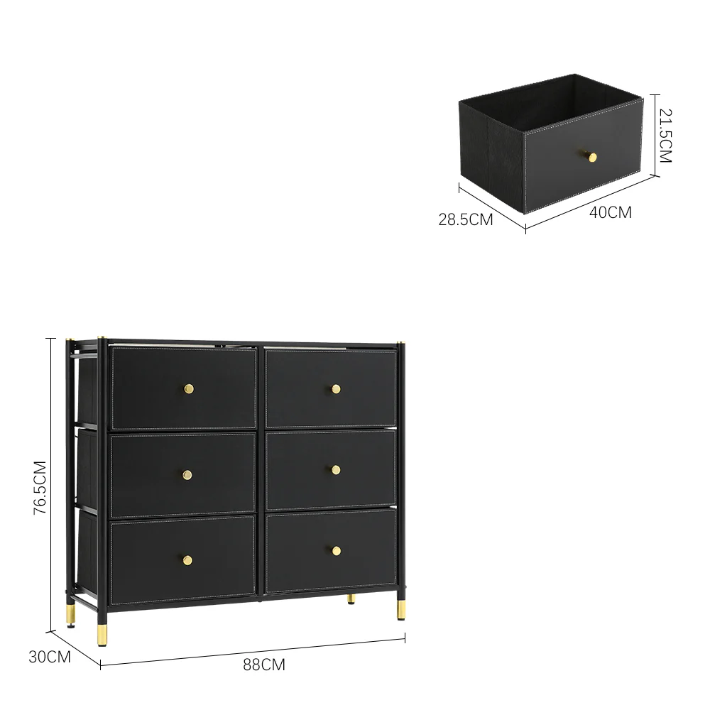 Livingandhome Rectangular Storage Cabinet with Metal Frame - Image 3
