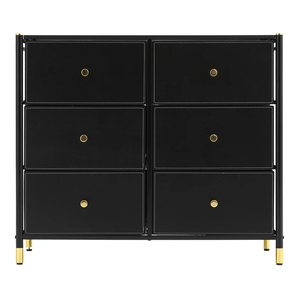 Livingandhome Rectangular Storage Cabinet with Metal Frame - Image 4