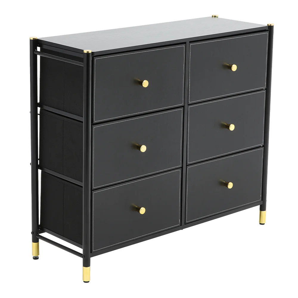 Livingandhome Rectangular Storage Cabinet with Metal Frame - Image 5