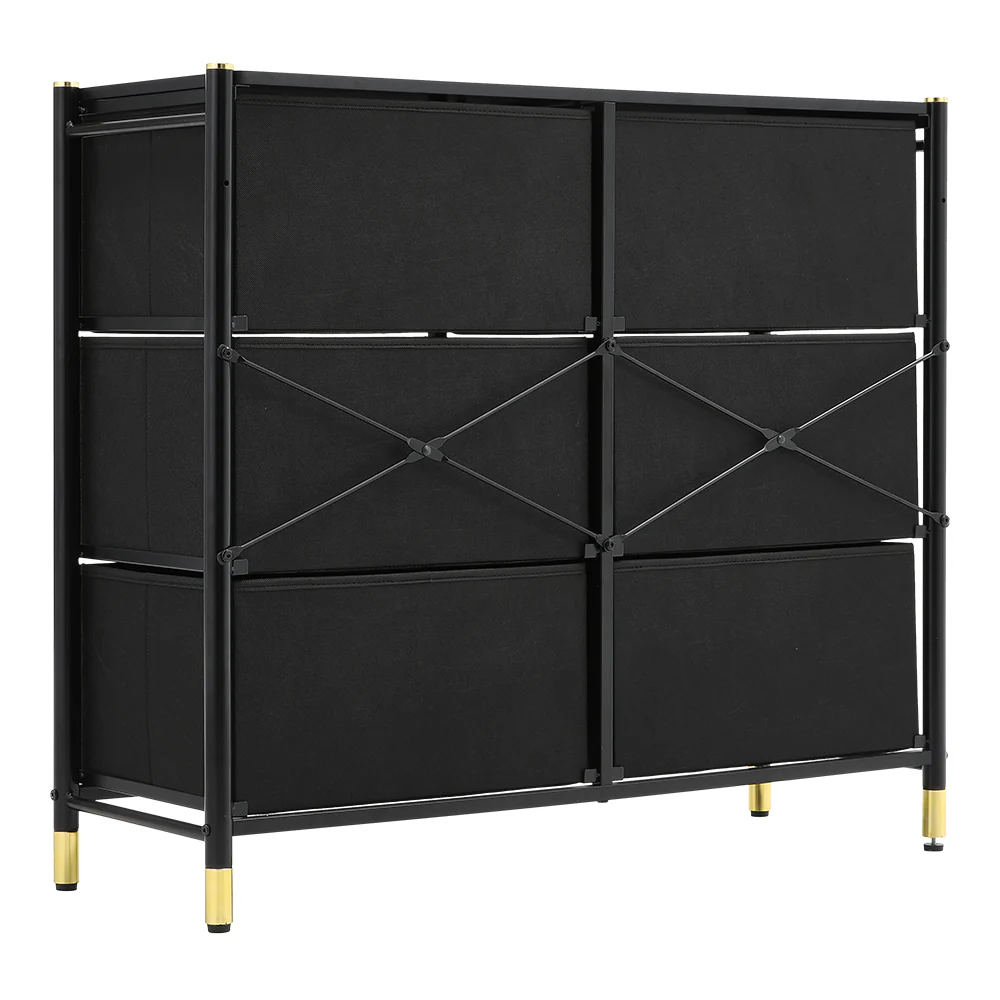 Livingandhome Rectangular Storage Cabinet with Metal Frame - Image 7