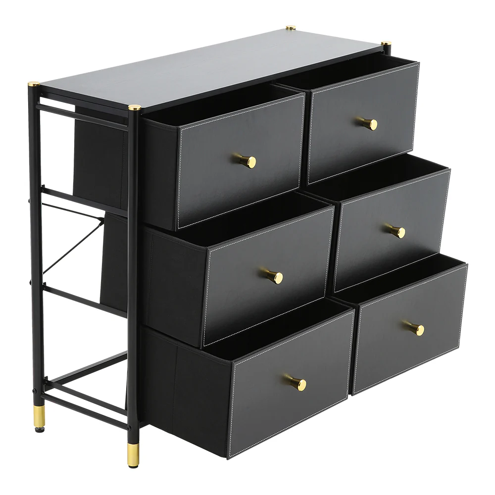 Livingandhome Rectangular Storage Cabinet with Metal Frame - Image 8