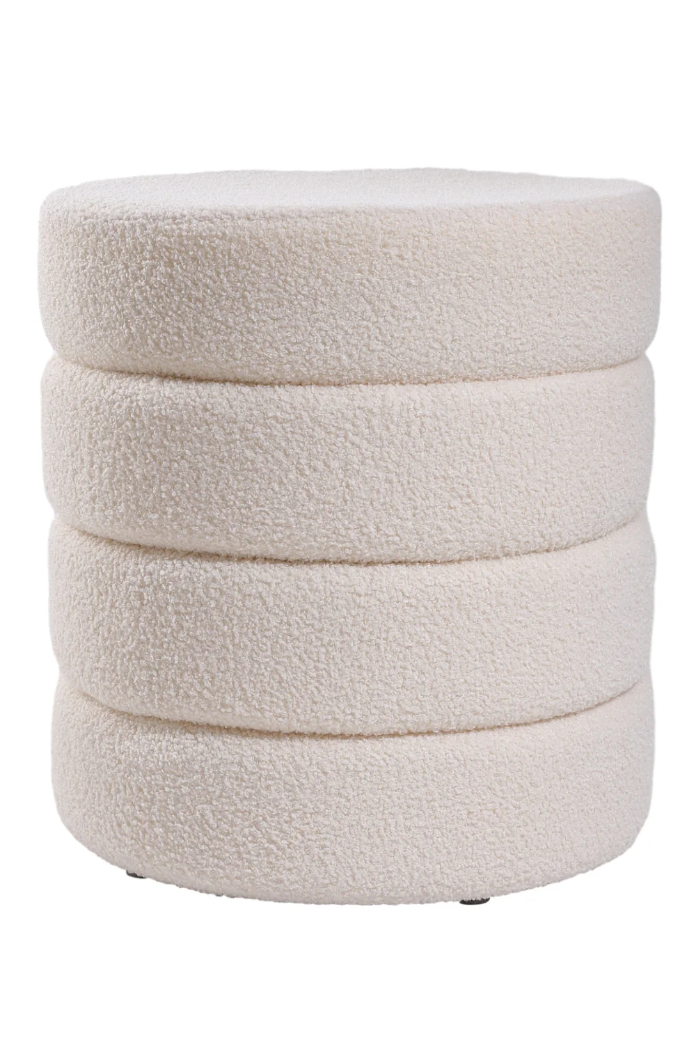 Livingandhome Round Upholstered Footstool. - Image 3