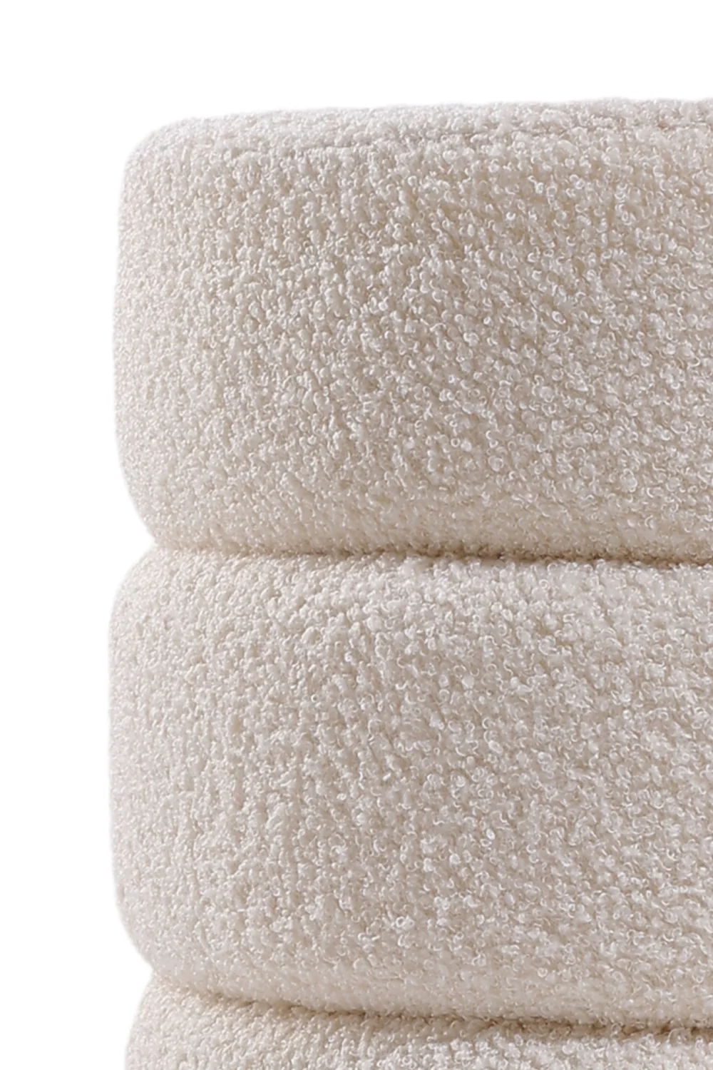 Livingandhome Round Upholstered Footstool. - Image 4