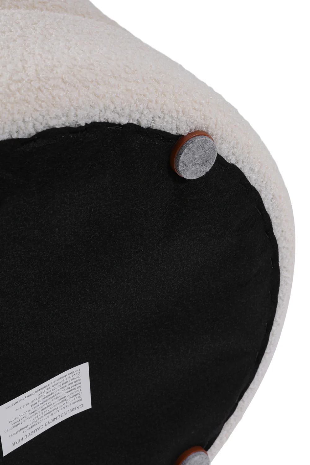 Livingandhome Round Upholstered Footstool. - Image 6