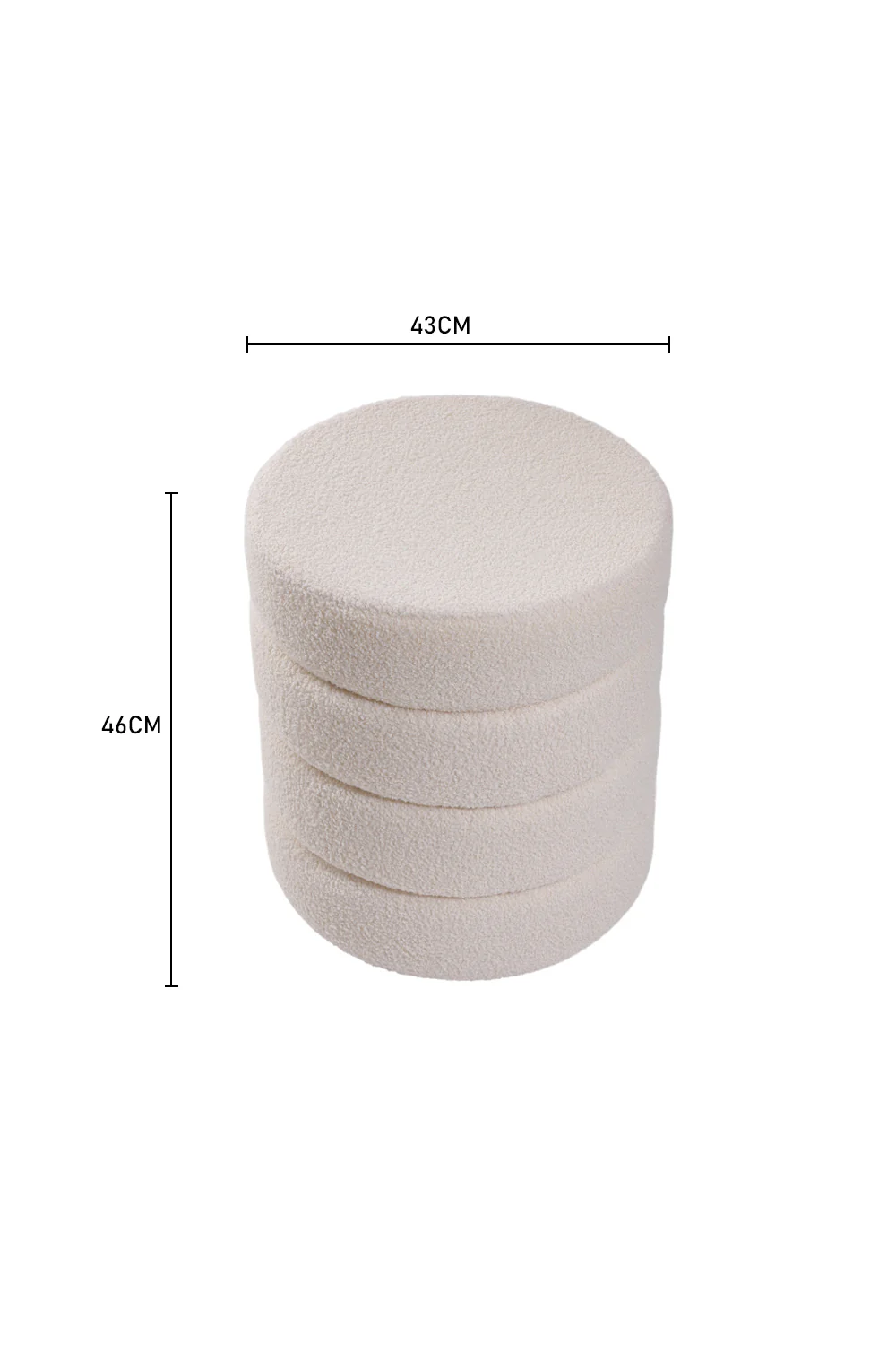 Livingandhome Round Upholstered Footstool. - Image 7