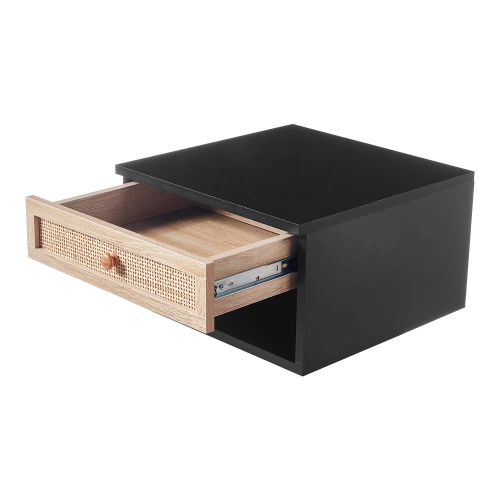 Livingandhome Rustic Floating Bedroom Nightstand - Image 4