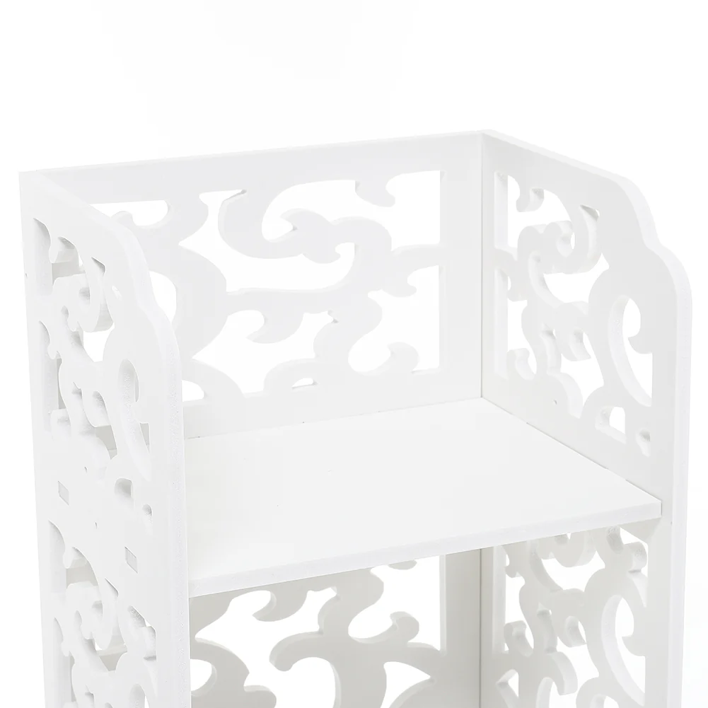 Livingandhome Rustic Small White Storage Display Shelving Unit - Image 4