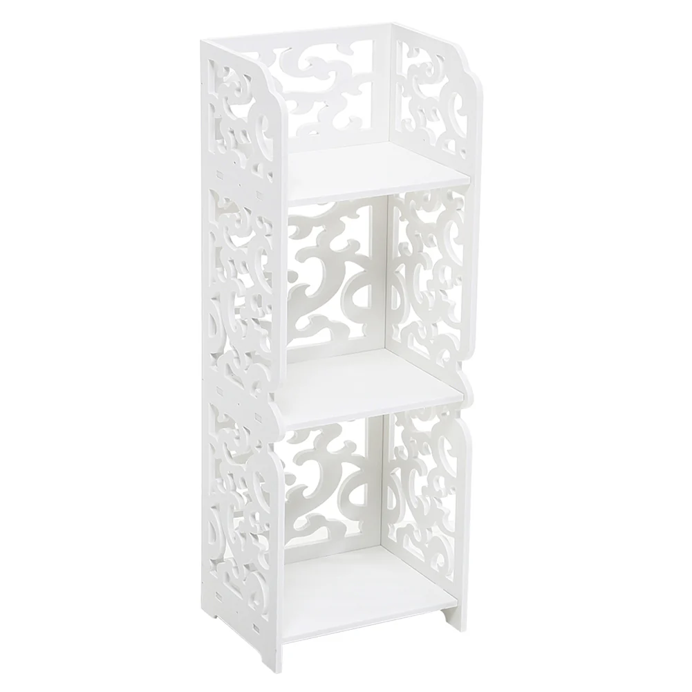 Livingandhome Rustic Small White Storage Display Shelving Unit - Image 7