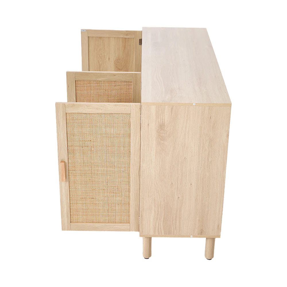 Livingandhome Rustic Three-Door Storage Cabinet - Image 3