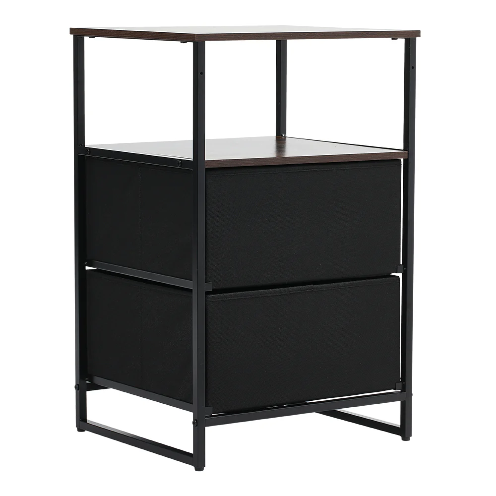 Livingandhome Rustic Wood and Metal Storage Cabinet - Image 5