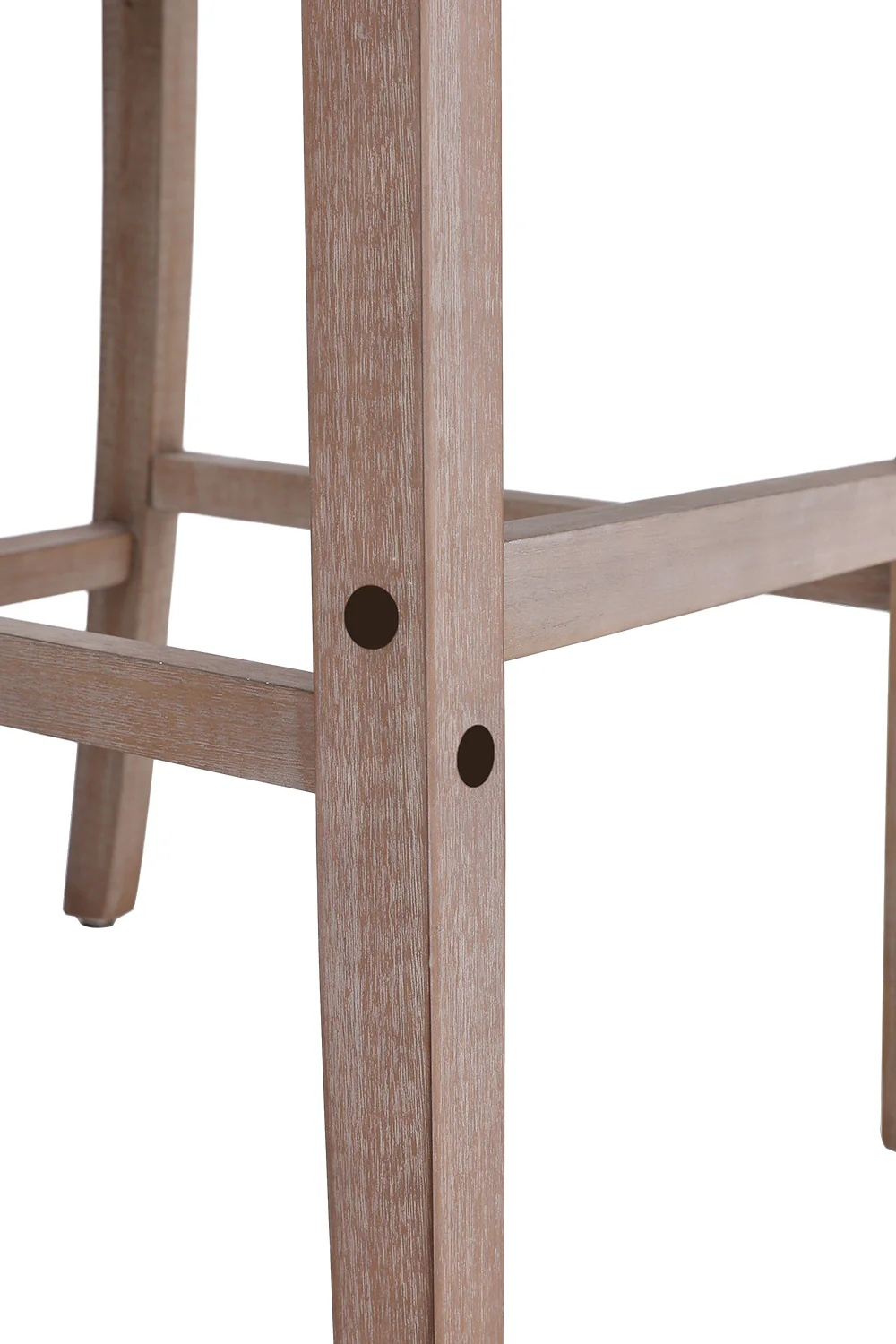 Livingandhome Set of 2 Linen Tufted Bar Stools with Wood Legs - Image 5
