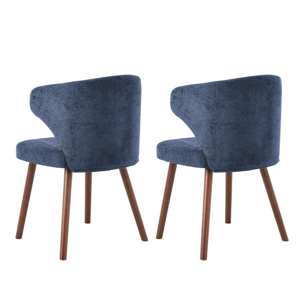 Livingandhome Set of 2 Upholstered Dining Chairs - Image 2