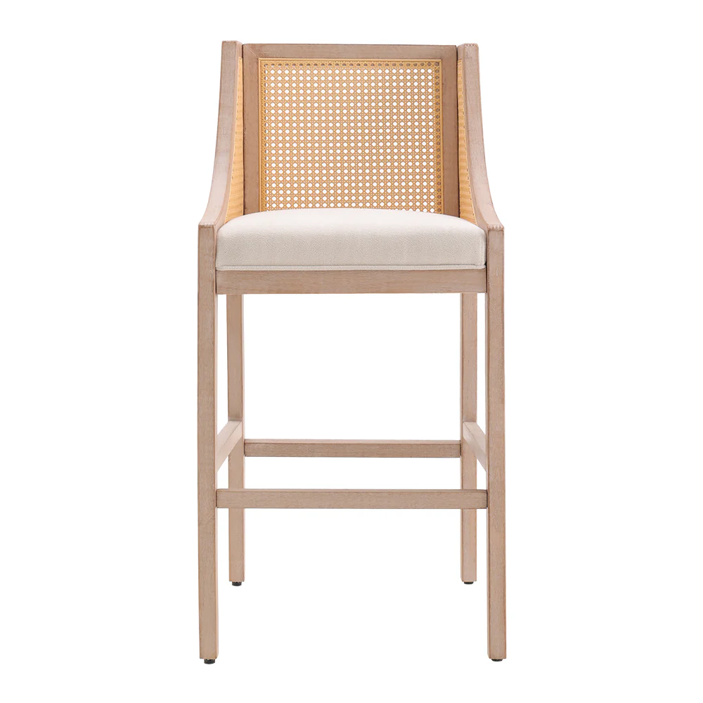 Livingandhome Set of 2 Wooden Frame Bar Stools - Image 4