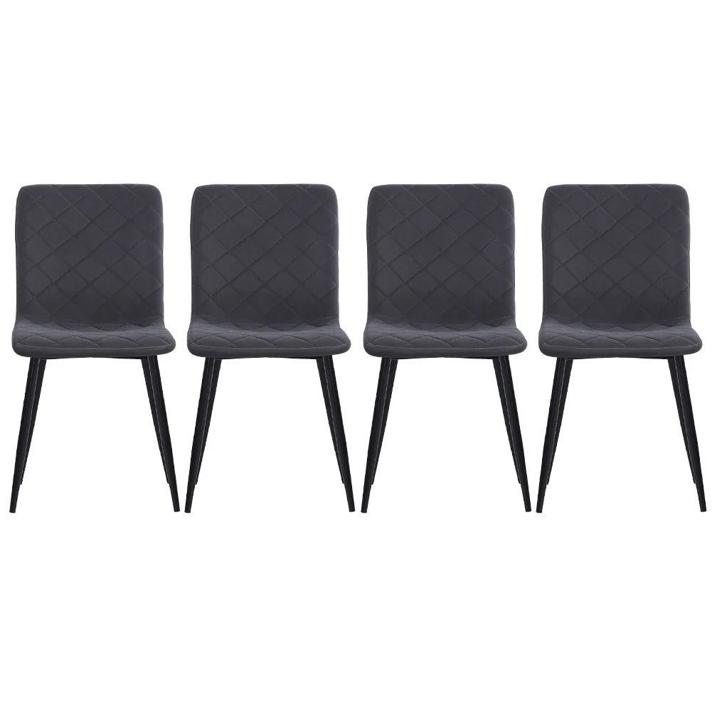 Livingandhome Set of 4 Modern Urban Style Armless Dining Chairs - Image 3