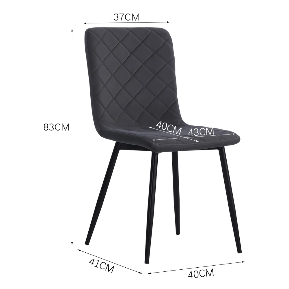 Livingandhome Set of 4 Modern Urban Style Armless Dining Chairs - Image 7