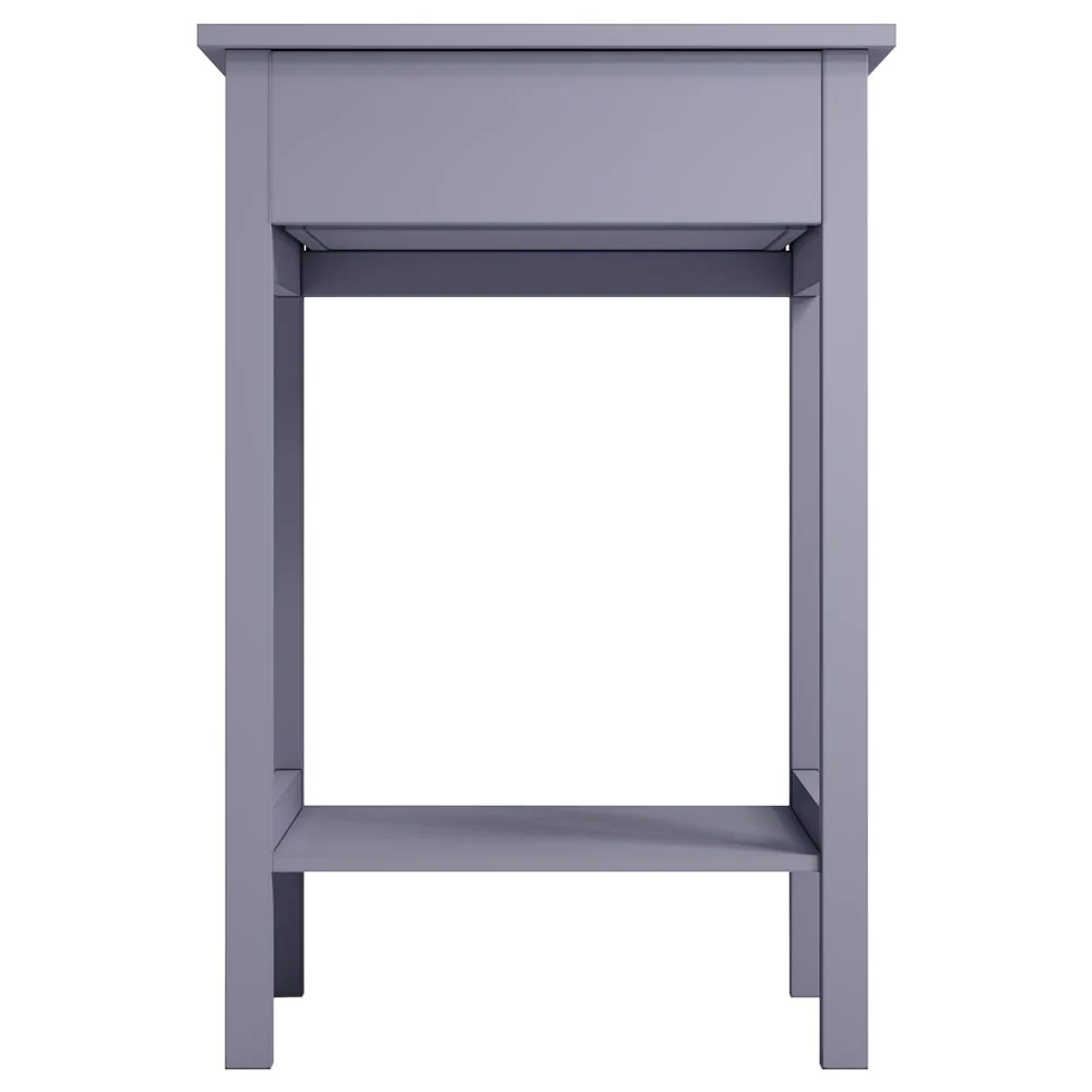 Livingandhome Side Table with Single Drawer and Round Solid Wood Handle - Image 3