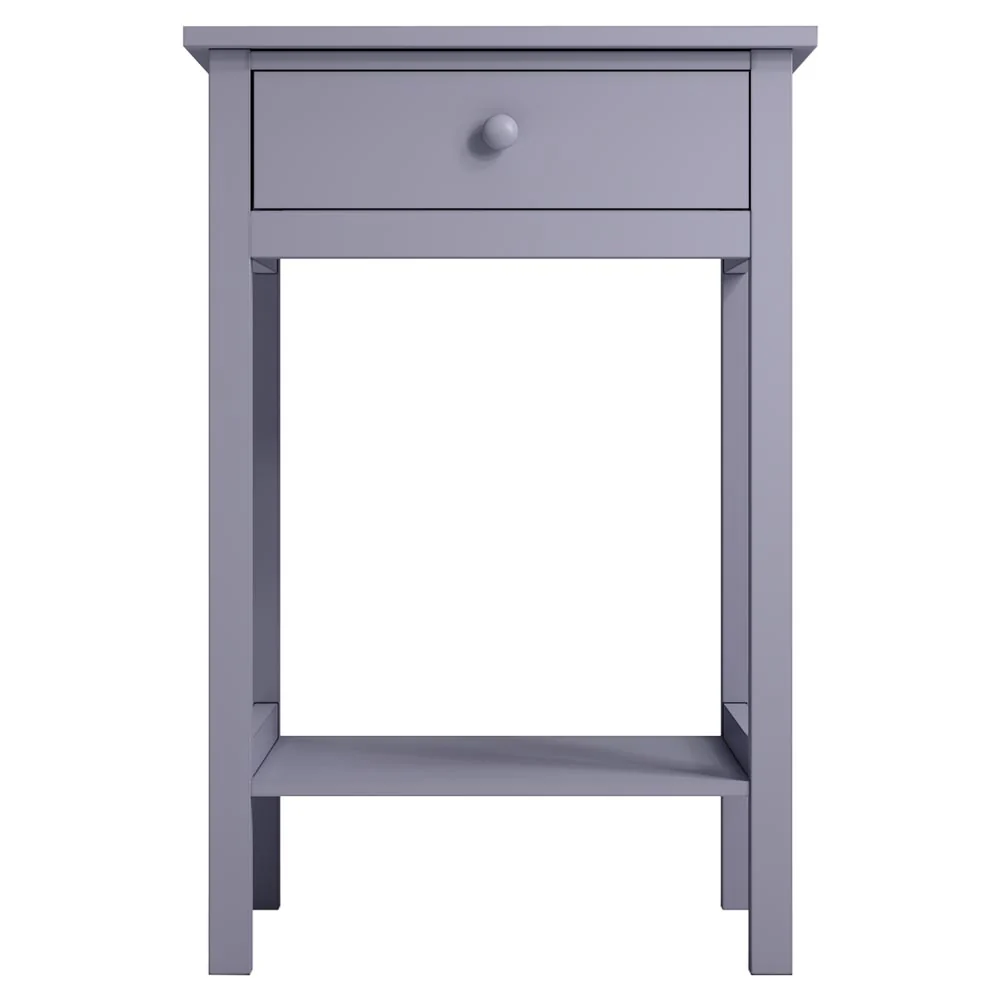 Livingandhome Side Table with Single Drawer and Round Solid Wood Handle - Image 4