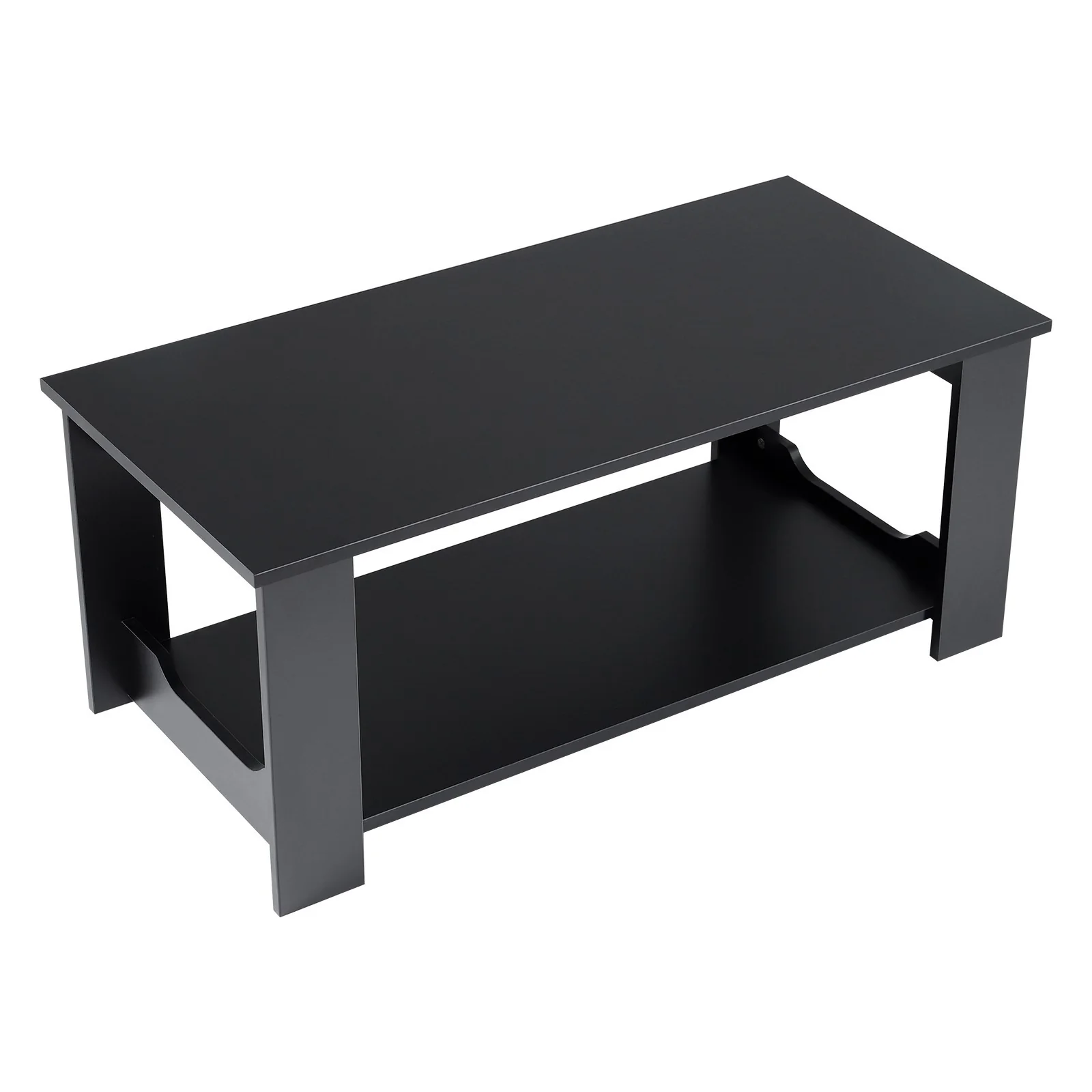 Livingandhome Simple Coffee Table 2 Tier Tea Table Wooden Living Room - Image 4