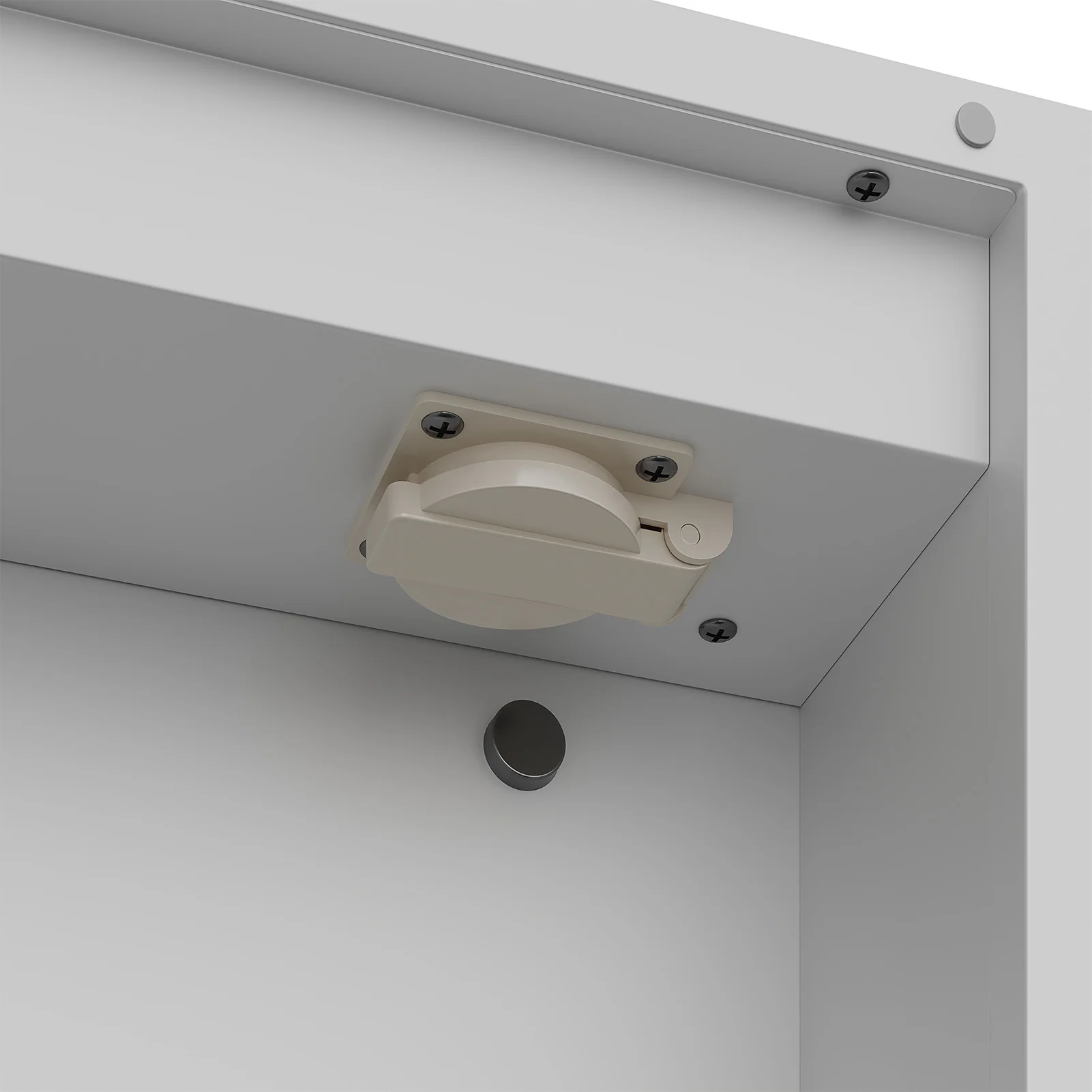 Livingandhome Single-Door Bathroom Mirror Cabinet with LED Lighting - Image 7