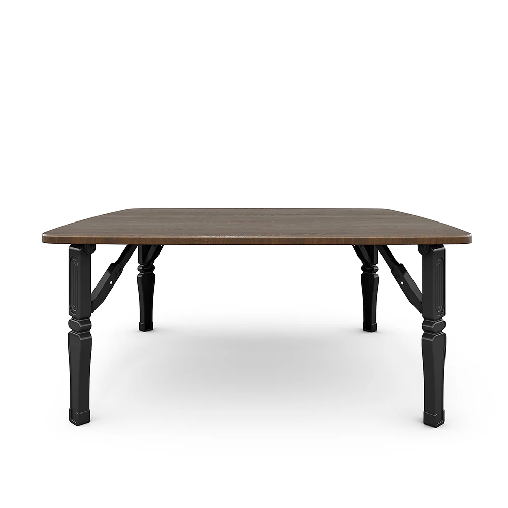 Livingandhome Square 80cm Wooden Folding Coffee Table - Image 6