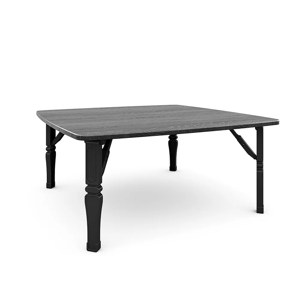 Livingandhome Square 80cm Wooden Folding Coffee Table - Image 5