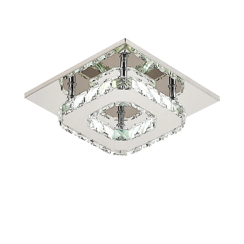 Livingandhome Square Small-size Crystal LED Ceiling Light - Image 4