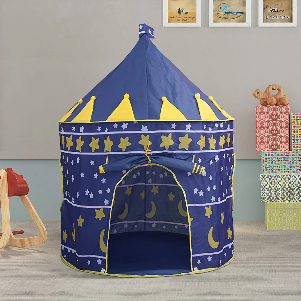 Livingandhome Star and Moon Round Kids Playhouse Home Toy - Image 2