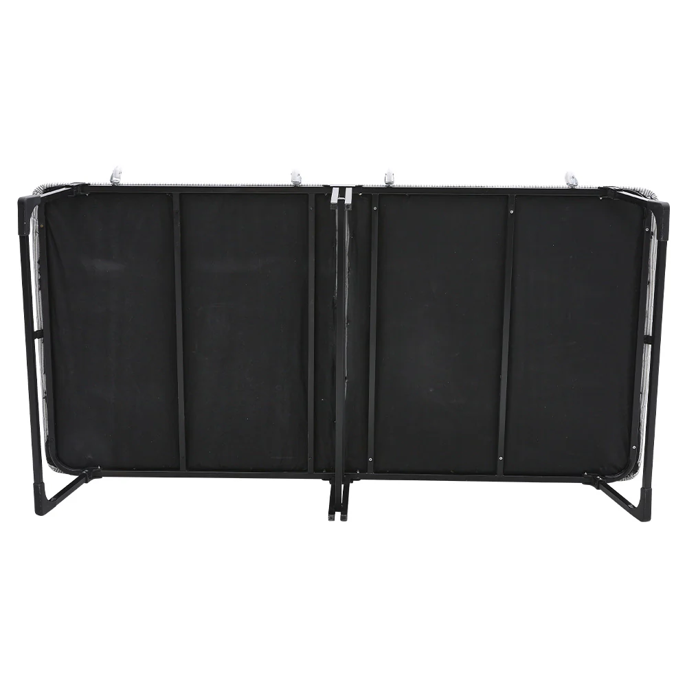 Livingandhome Steel Frame Folding Rollaway Bed with 4 Wheels - Image 6