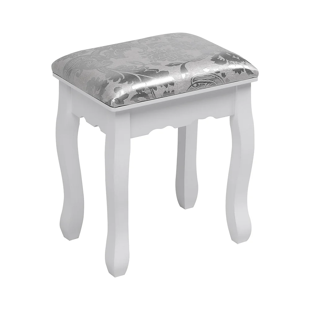 Livingandhome Stylish MDF Makeup Vanity Desk With Stool - Image 5