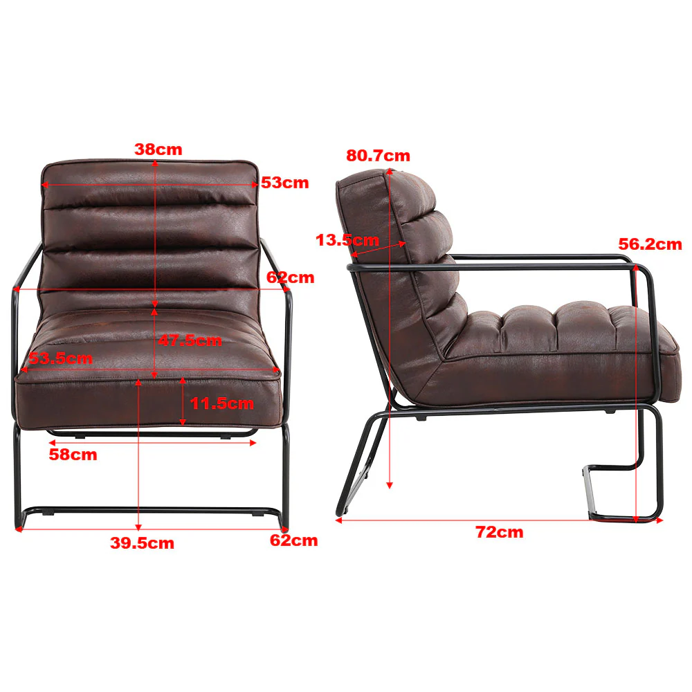 Livingandhome Stylish Mid-Century Lounge Armchair - Image 3