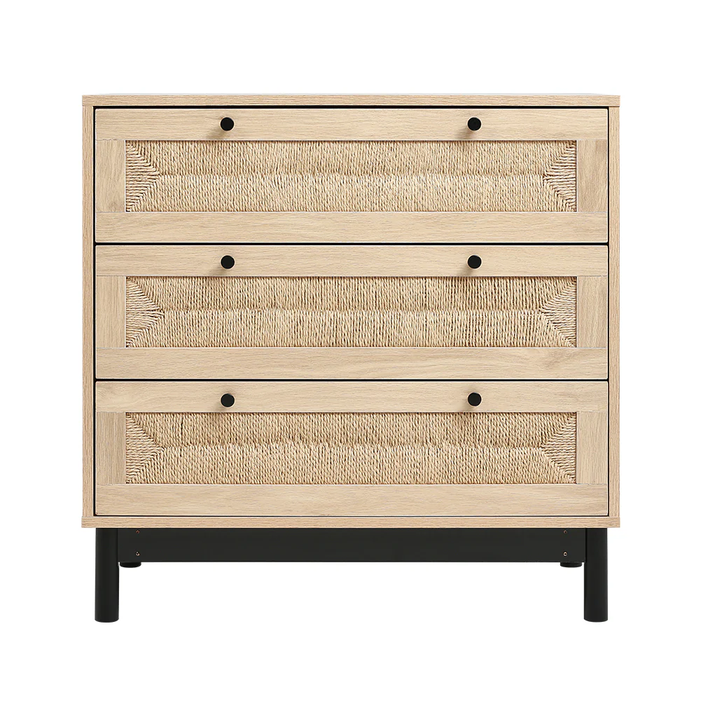 Livingandhome Stylish Natural Wood Cabinet - Image 4