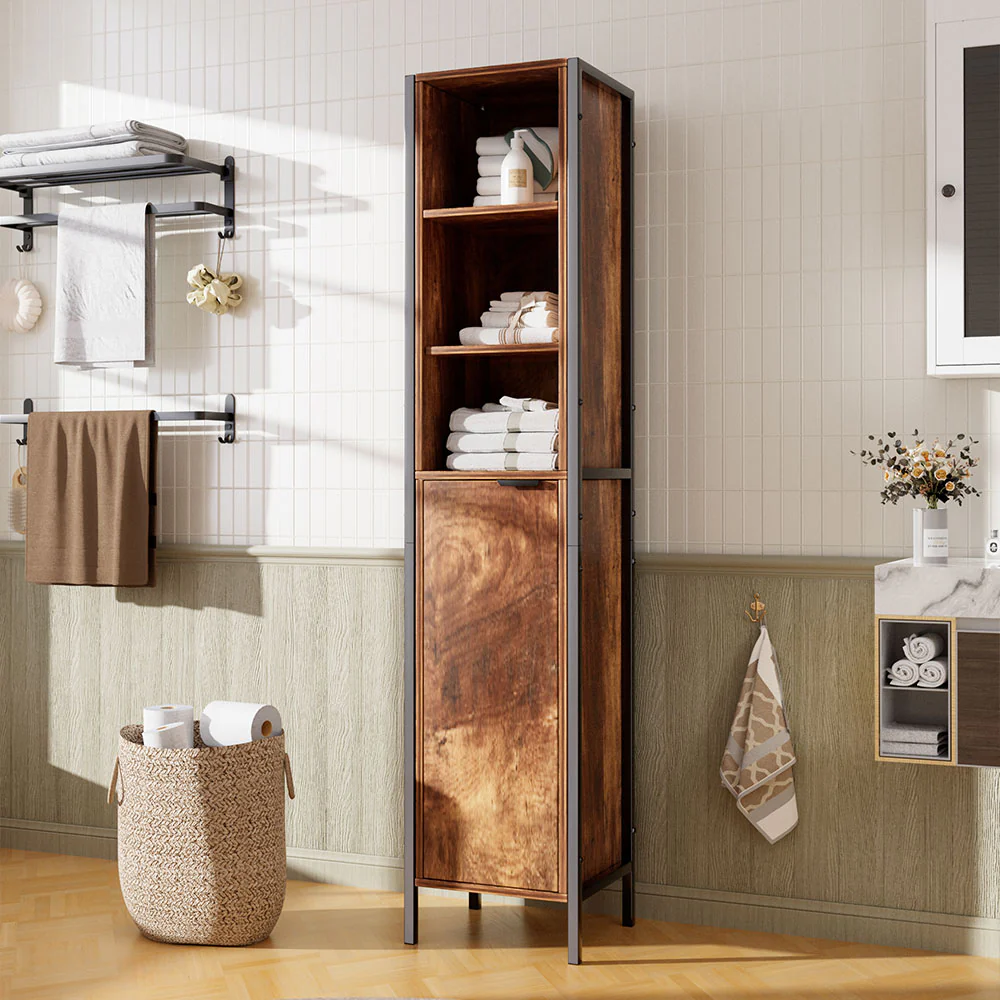 Livingandhome Tall Storage Cabinet with Single-door - Image 2