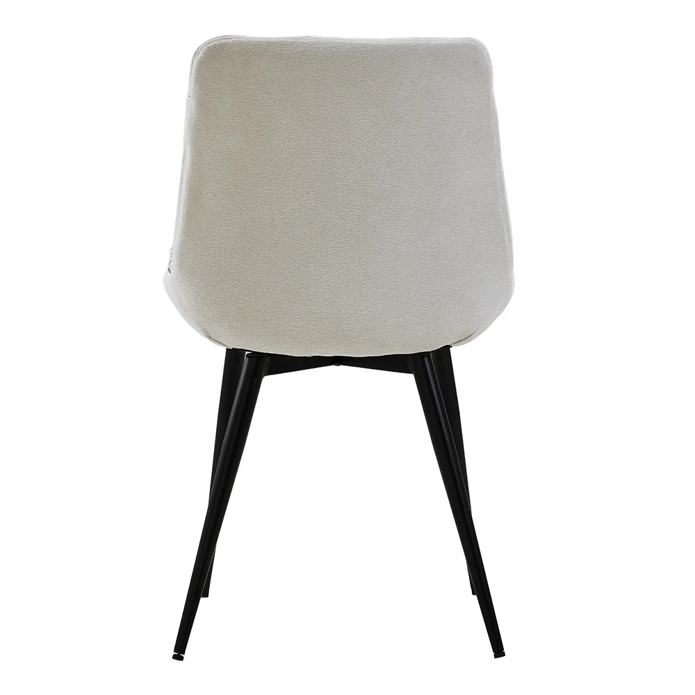 Livingandhome Teddy Fabric Dining Chair With Metal Legs - Image 5