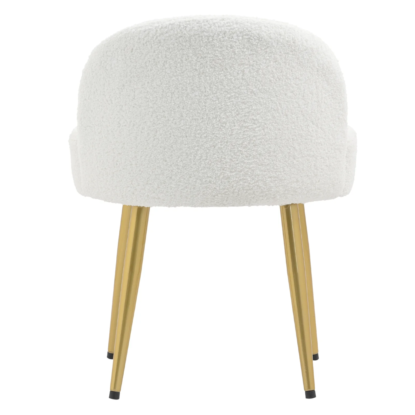 Livingandhome Teddy Fleece Dressing Table Stool with Iron Legs - Image 4