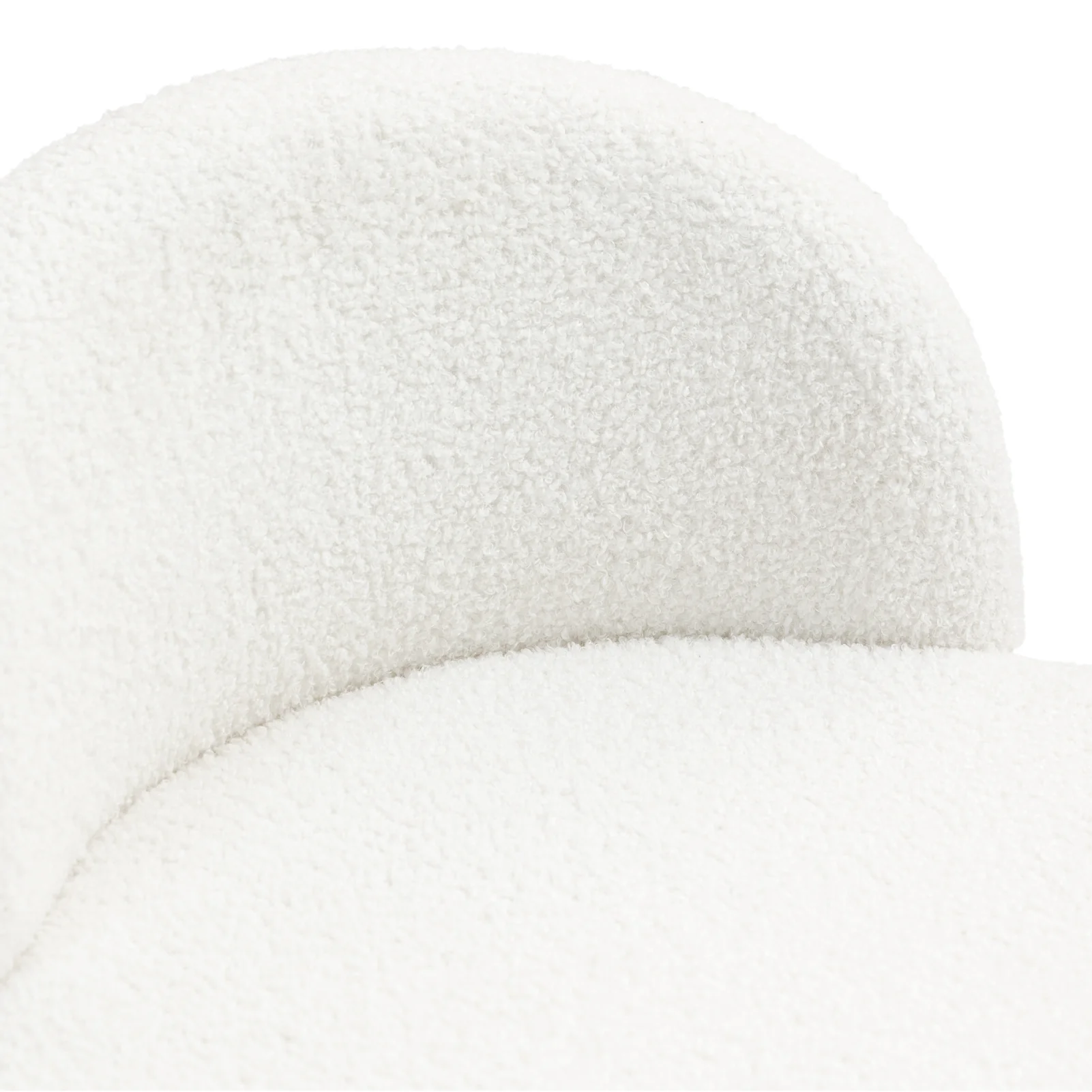 Livingandhome Teddy Fleece Dressing Table Stool with Iron Legs - Image 5