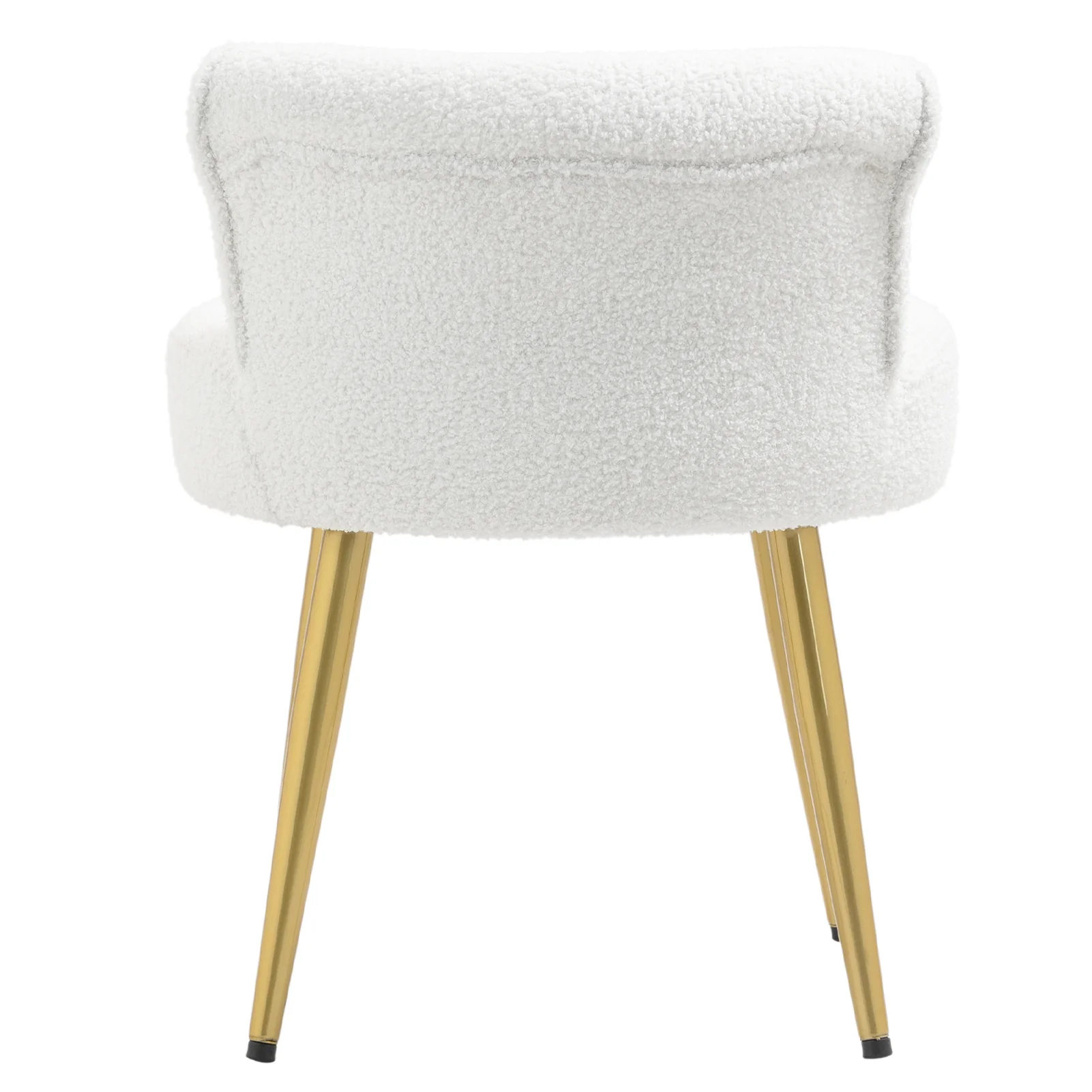 Livingandhome Teddy Fleece Dressing Table Stool with Iron Legs - Image 4