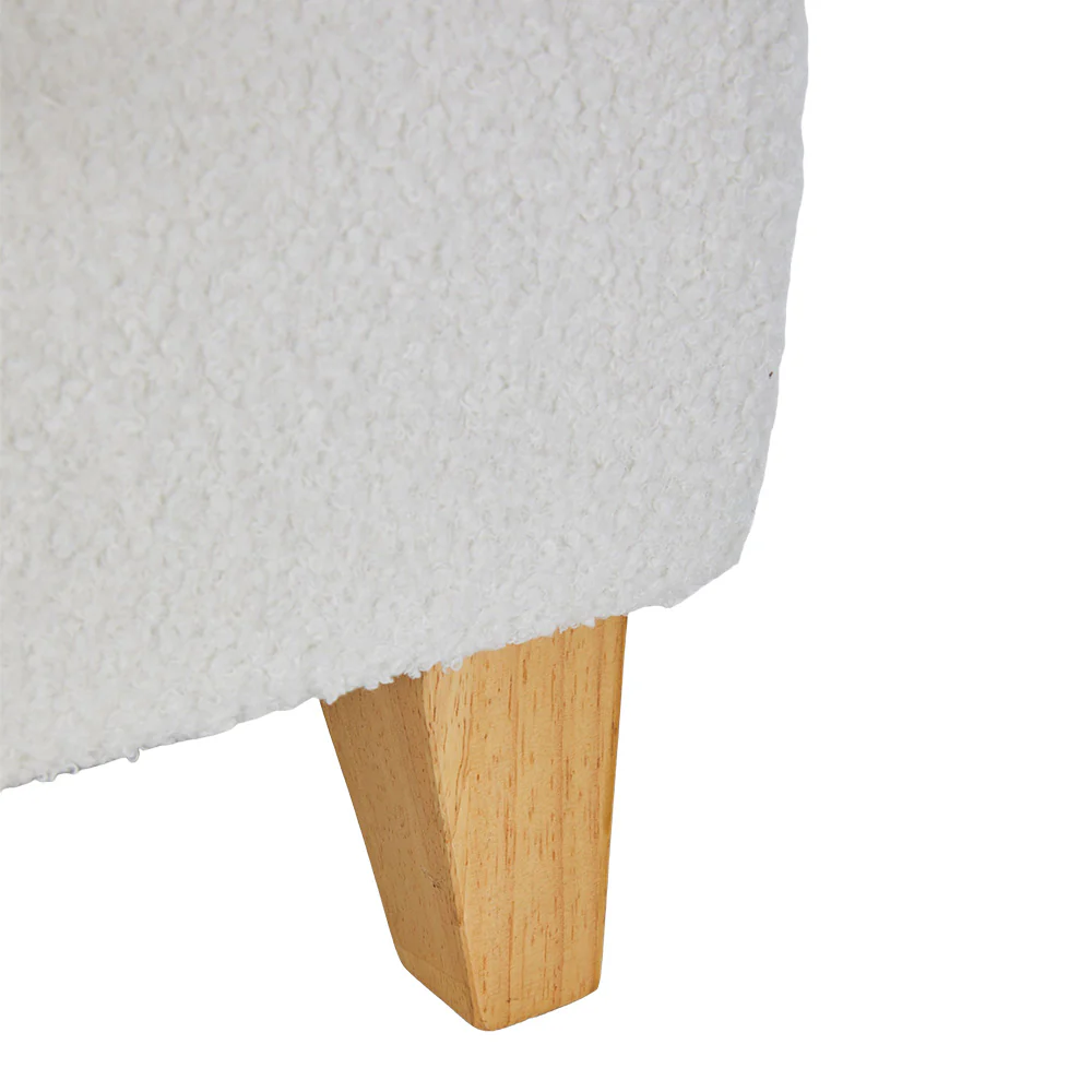 Livingandhome Teddy Fleece Upholstered Storage Ottoman - Image 5