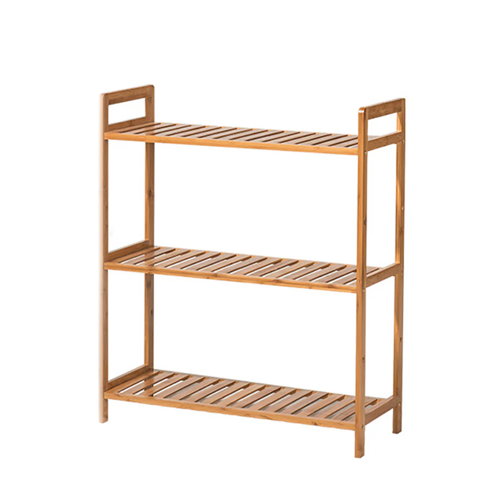 Livingandhome Tiered Bamboo Wood Book Storage Shelf - Image 5