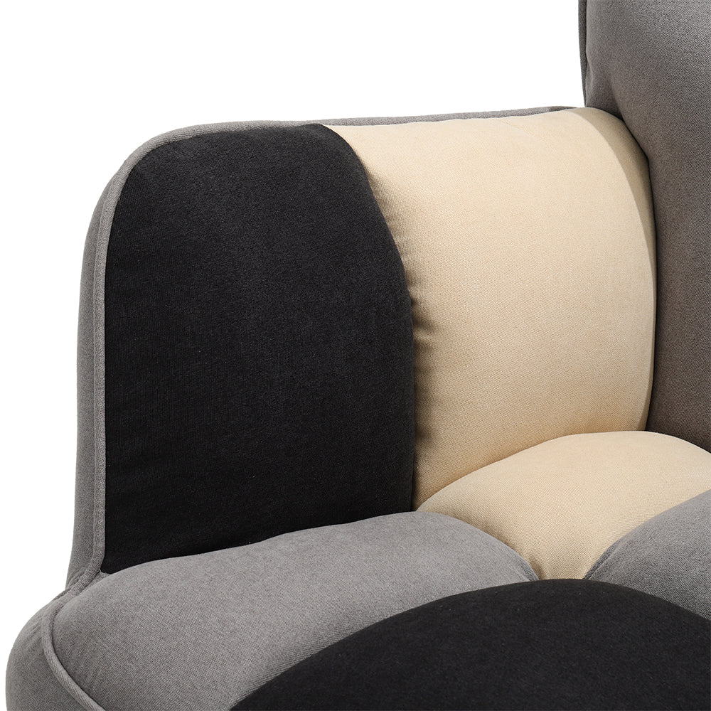 Livingandhome Tufted Linen Upholstered Rocking Chair - Image 4