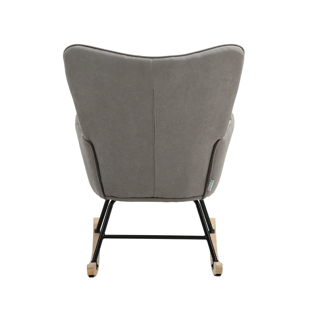 Livingandhome Tufted Linen Upholstered Rocking Chair - Image 5