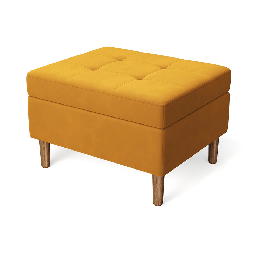 Livingandhome Tufted Rectangular Storage Ottoman - Image 3