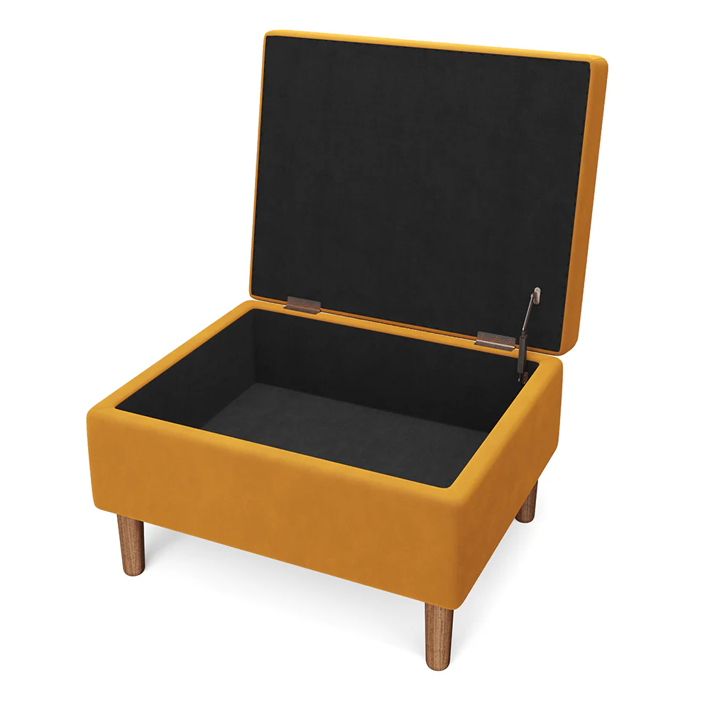 Livingandhome Tufted Rectangular Storage Ottoman - Image 5